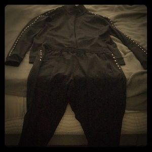 Valentino Uomo Black Rockstud Track suit Men’s